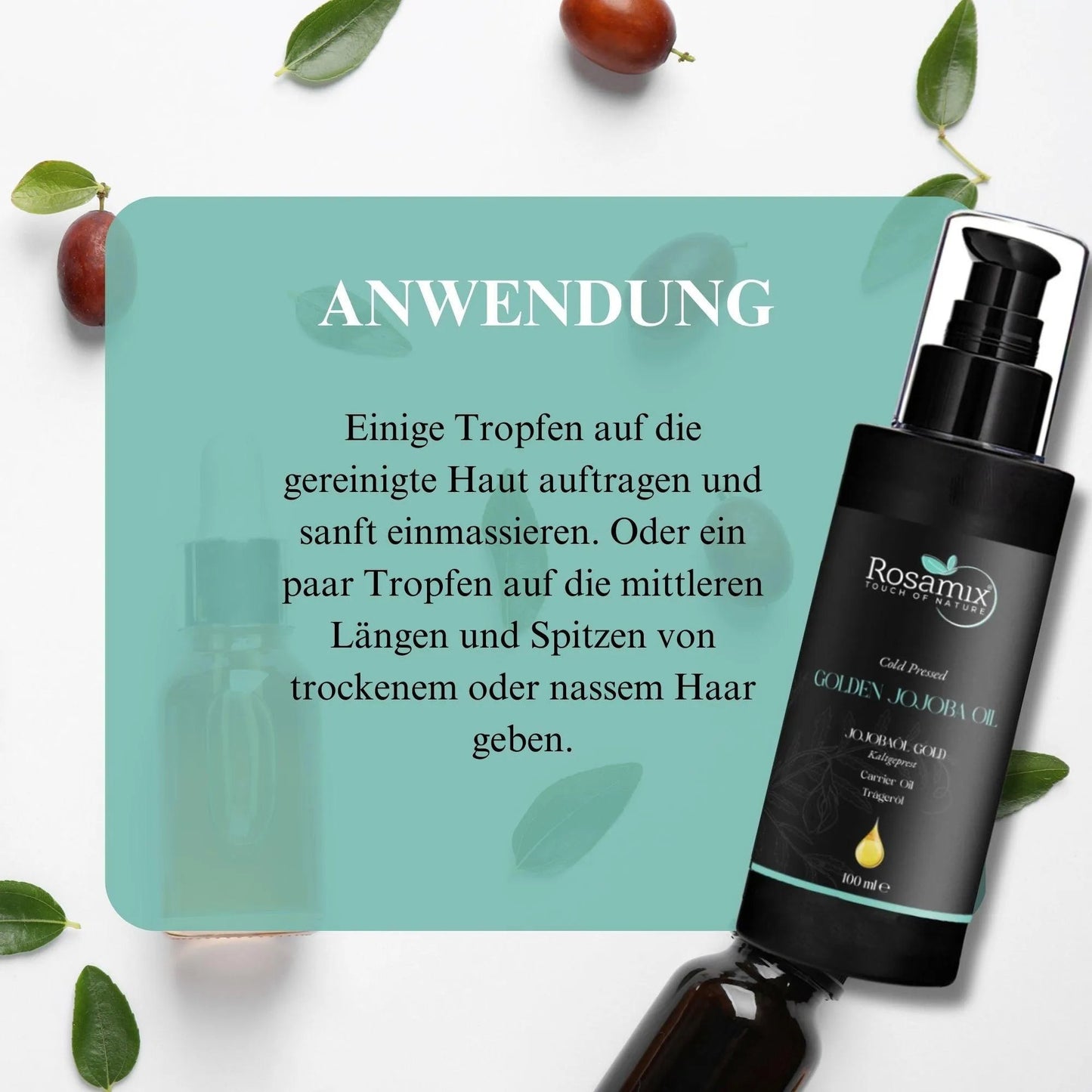 Jojobaöl Gold Kaltgepresst – 100% Reines Trägeröl